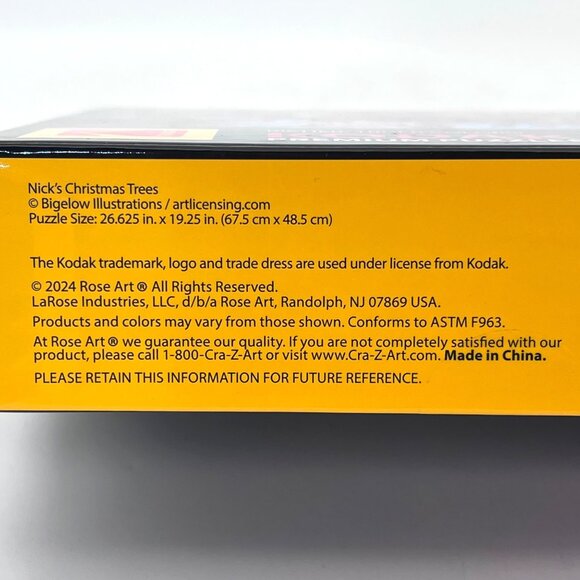 Kodak Premium 1000-Piece Jigaw Puzzle Nicks Christmas Trees RoseArt 2024 Holiday - Picture 6 of 11